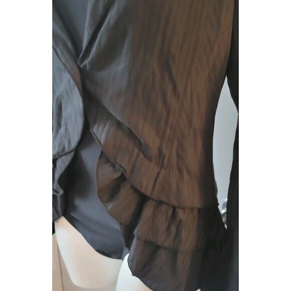 Deca Womans Jacket Blazer Tails Light Sz 12 Cotton Layered Fairycore Whimsigoth - Picture 3 of 11